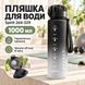 Пляшка для води Spirit 1000 мл градієнт чорно-білий / Пляшка з герметичною кришкою і ремінцем/спортивна пляшка 26X329 фото 1